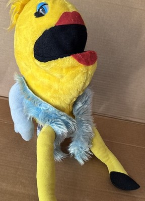 Vintage 1982 Ms. Pacman Hand Puppet Commonwealth Toy Stuffed Plush Great Cond
