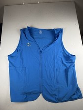 Walmart Associate Employee Uniform Vest 4XL Full Zip Pockets Blue