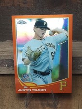 2013 Topps Chrome - Justin Wilson #151 Orange Refractor (RC) B1A1