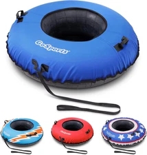 44 Inch Heavy-Duty Winter Snow Tube with Premium Canvas Cover - Choose Your Styl