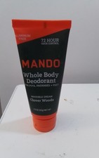 Mando Whole Body Deodorant Invisible Cream Clover Woods Scent 2.2 Oz