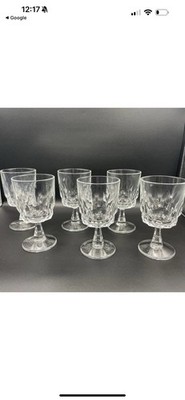 Set Of 12 Arcoroc Vintage France Cut Crystal Wine & Water Glasses, Arctic.