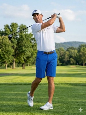 Callaway Golf Shorts Opti -Dri Men's 42W Blue Outdoor Sport Athletic NEW