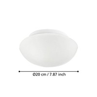 Eglo Deckenlampe Ella Ø20Cm 1-Flammig Stahl/Glas Weiß E27 Fassung
