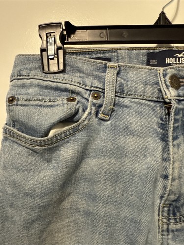 Hollister Jeans Mens 28 X 34 Blue Epic Flex Skinny Fit Light Wash Casual Preppy - Picture 3 of 8