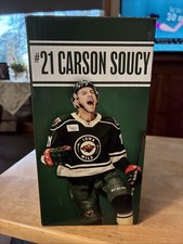 Iowa Wild Carson Soucy Bobble Head Nib.  Sponsored By 95 Kggo Krist And Mercyone