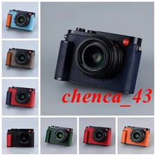 Handmade Half Case for Leica Q2 Leather Metal Insert Camera Retro Cover Milicase