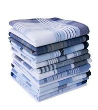 Assorted Men's Handkerchief Plaid 100 Cotton Handkerchiefs Soft Hankies 6Pieces