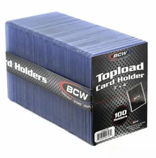 1000 BCW Topload Card Holders 3x4 Trading Gaming Sport Rigid Sleeve Up to 20 Pts