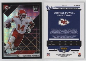 2021 Panini Donruss Optic The Rookies Black Pandora Prizm /25 Cornell Powell RC
