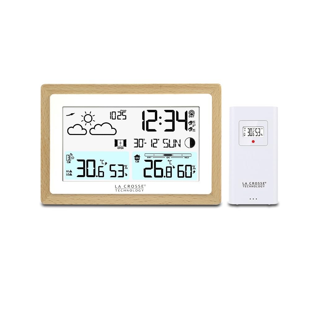 Station météo de table WS6282 bois hygromètre intérieur fiable