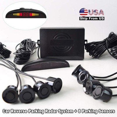 Car Auto Reverse Parking Sensor System Distance Detection LED Distance Display