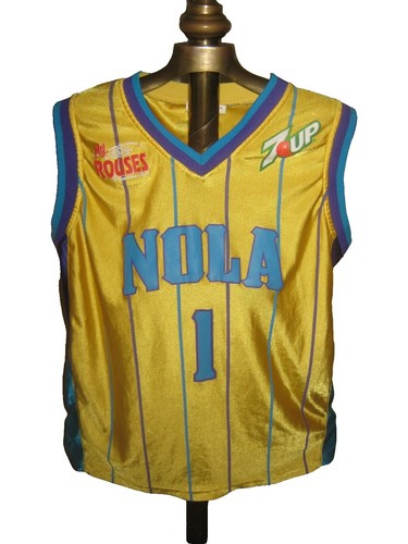 Vtg Reebok BARON DAVIS #1 New Orleans Hornets NBA Jersey (Boy's L
