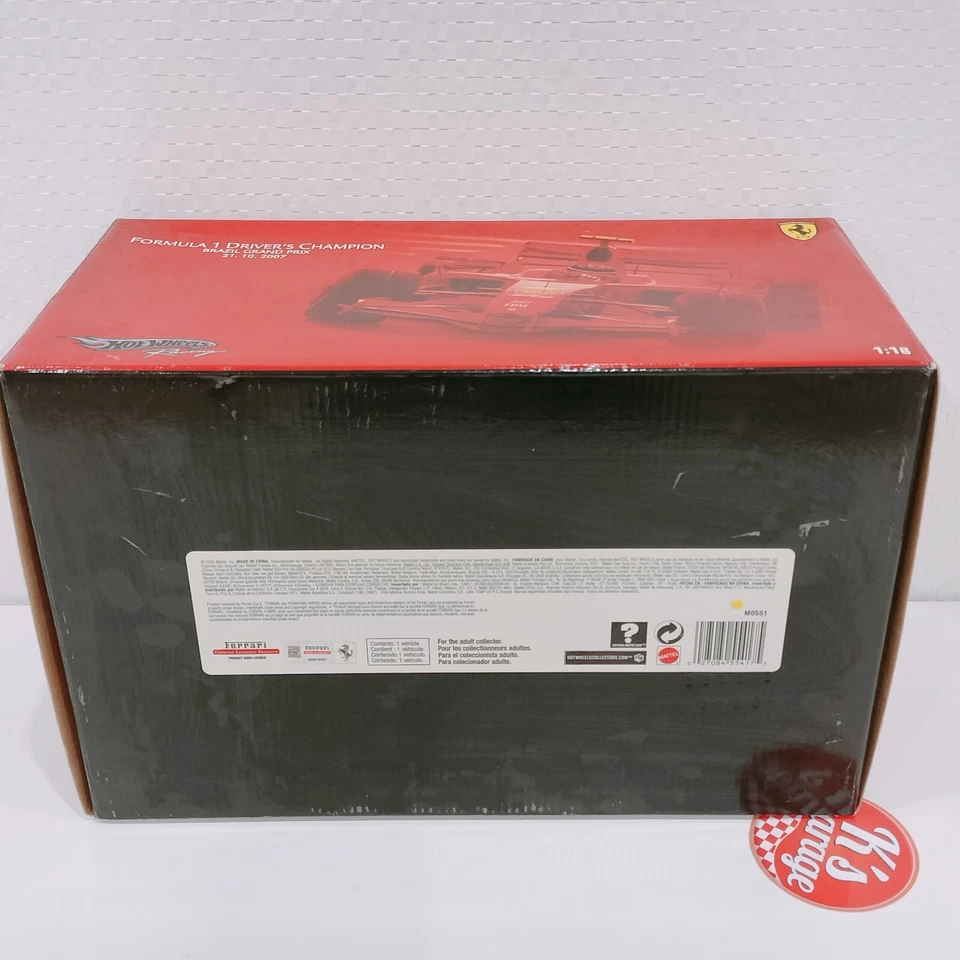 Hot Wheels 1/18 Ferrari Kimi Räikkönen #6 Brazil GP 2007 Figure Champion M0551 - Image 3 of 4