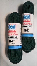 2 pair Hockey skate laces, Green, 84in. A.L.21 Sports products