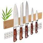 Bambus Holz Messerleiste magnetisch-er Messerblock Messer-halter Magnet-leiste