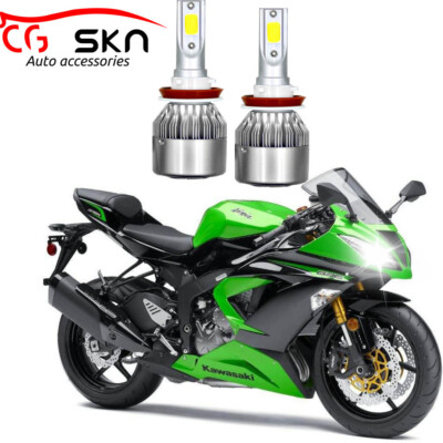 2010 Bulb Kawasaki ZX-10R Ninja ZX1000F 2 Global Headlight Each