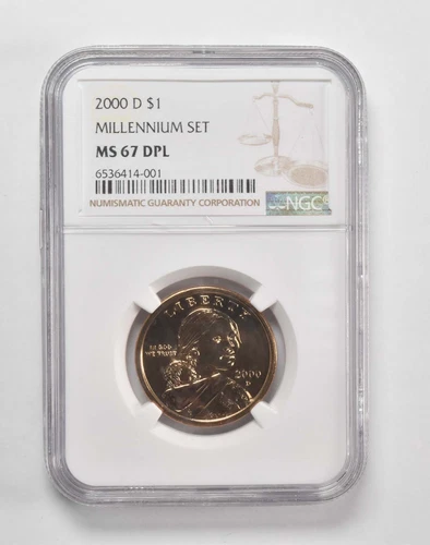 2000-D MS67 DPL Millennium Sacagawea Dollar NGC PROOF LIKE