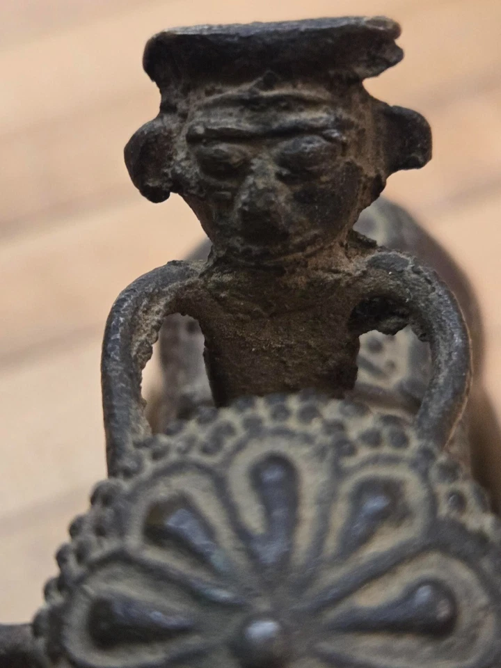 ANTIGUA FIGURA INDIA BRONCE: Elefante Foto 3 de 4