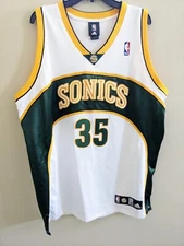 Vintage Authentic Seattle Supersonics Kevin Durant Sonic Adidas Rookie Jersey 48