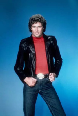 Schauspieler und Sänger David Hasselhoff posiert für ein Portriat 80er Jahre 4x6 FOTO   
