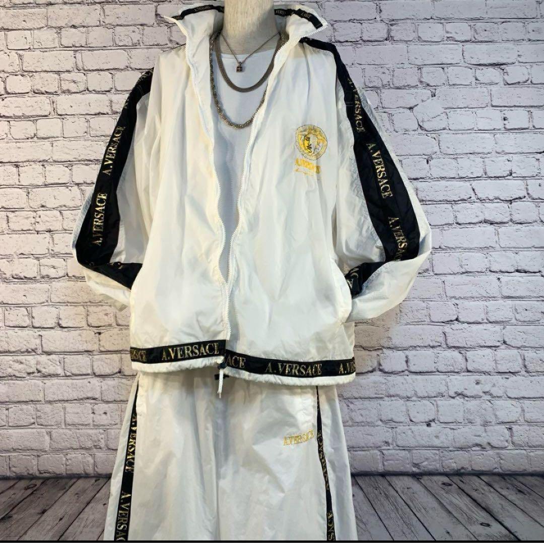 Versace Nylon Set Up White Men's Size XL From Japan i1647 | eBay