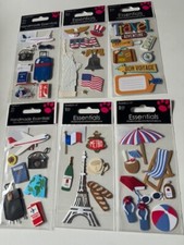 Sandylion Essentials  Sticker zur Auswahl Travel USA Paris Golfen Tiere Blumen