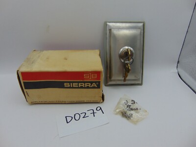 Vintage New Sierra Electric Keyed Lock Ocking outlet Cover Stainless