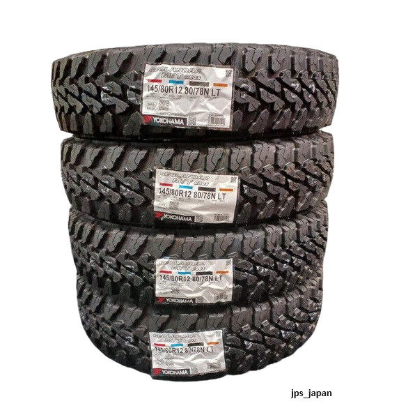 Yokohama Geolandar M/T G003 145/80R12 80/78N Lt Kei Truck Snow Mud Set Of 4
