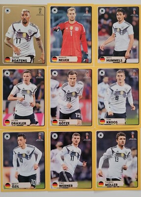 Panini WM 2018 McDonald's Sticker komplett M1 - M9 FIFA World Cup 2018