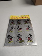 Vintage Mickey  Friends Stickers, 18 Pcs, All Mickey Mouse, 1993, Metallic