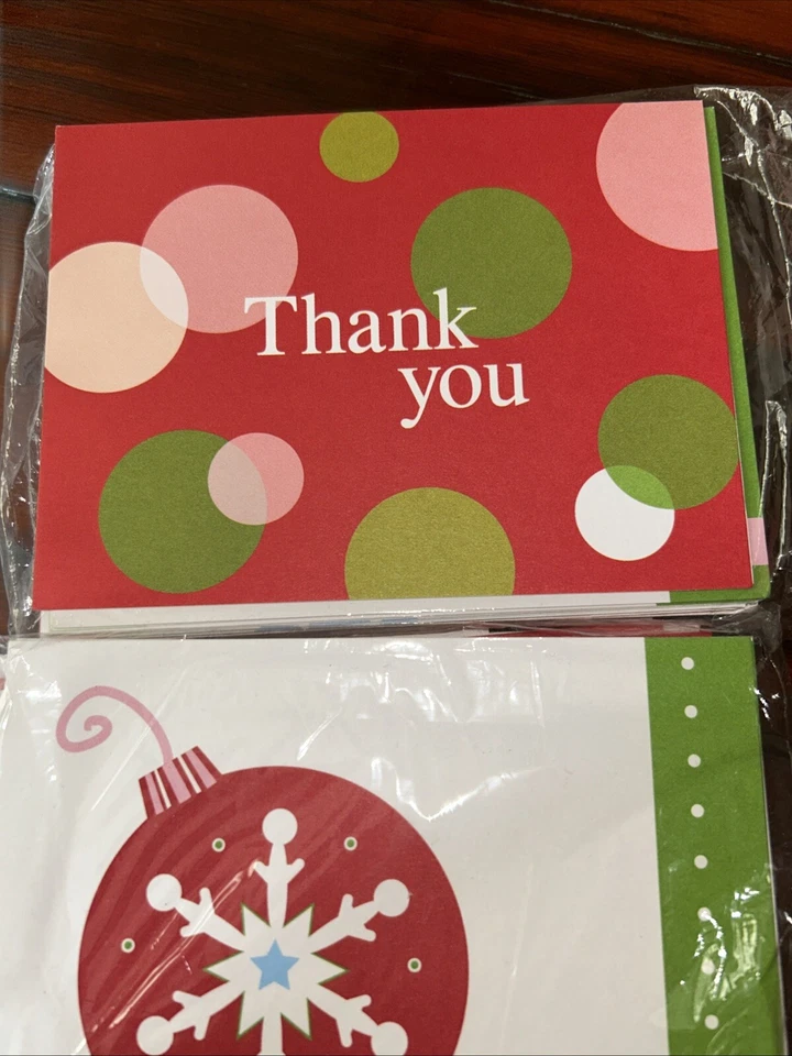 Tarjetas de felicitación de nota de agradecimiento de vacaciones de Navidad con sobres 40 tarjetas en blanco Foto 3 de 3