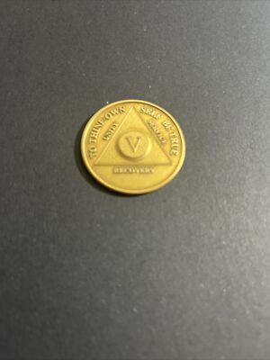 AA Sobriety Bronze Coin/token/medallion Celebrating 5 Years Of Sobriety ...