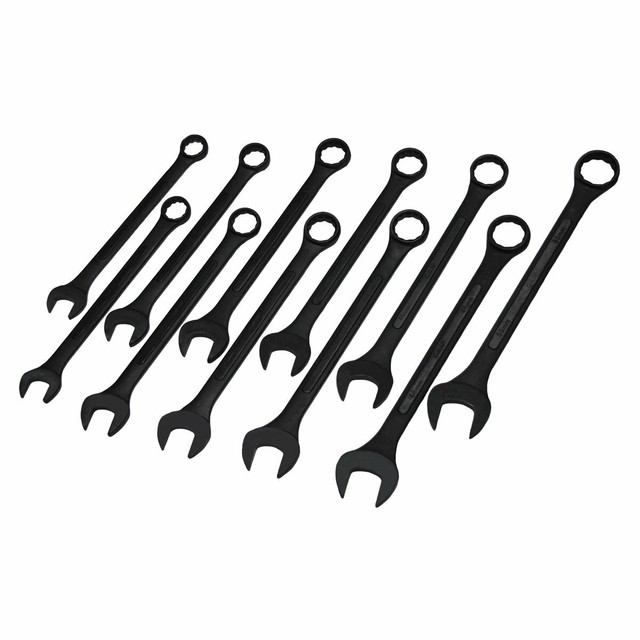 11pc Jumbo METRIC Combo Wrench Set 34mm 50mm Combination BLACK OXIDE