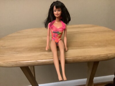 Barbie Doll Beautiful Multicolor Swimsuit Movable Joints Earrings