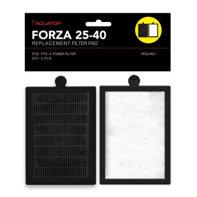 Aquatop Forza 25-40 Replacement Filter Inserts For PFE-4 Activated Carbon 2 Pack