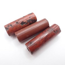 trio large JASPER STONE trade beads African antique Nigeria Benin antique estate