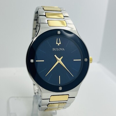 Bulova Futuro Men's Two-Tone Blue Dial Stainless Steel 43mm