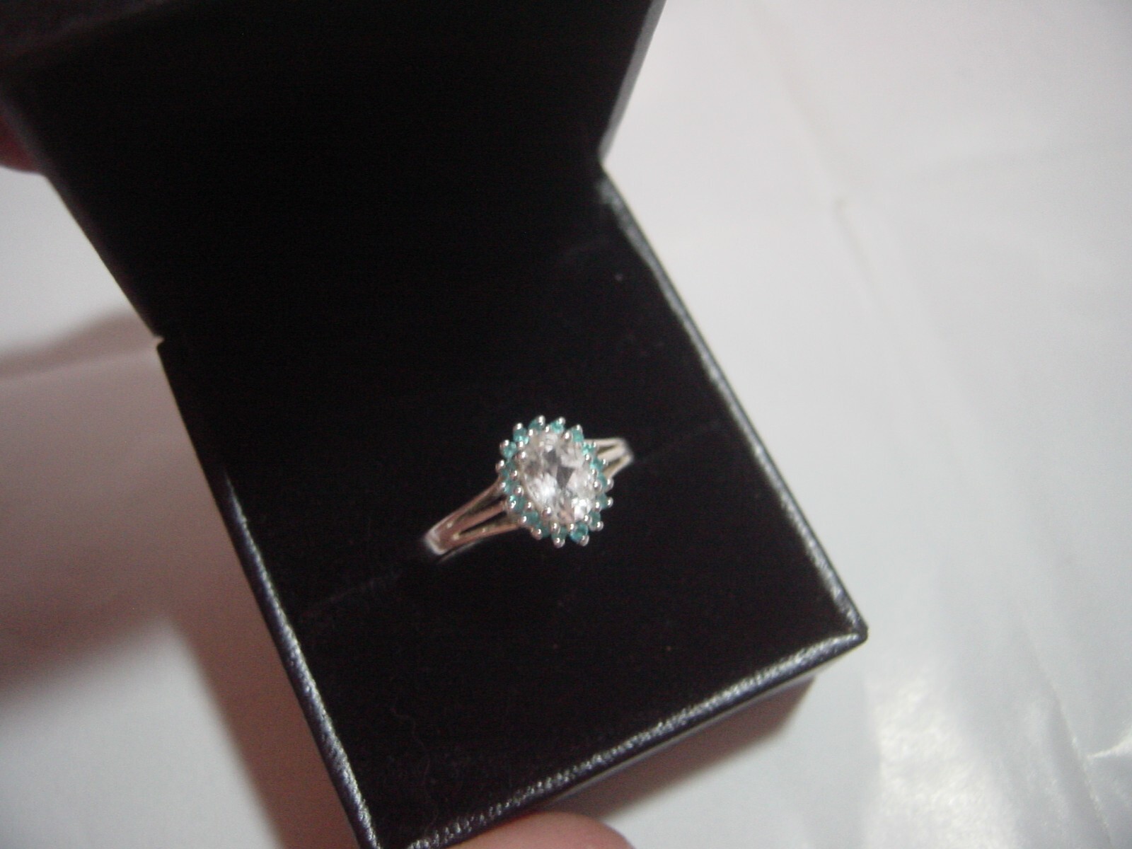 Vintage Solid Silver Ring Superb white sapphire &… - image 13