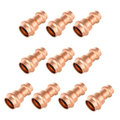 10 PCS EFIELD 3/4''x1/2 '' Copper Press Fit Reduce Coupling Fitting, Lead Free
