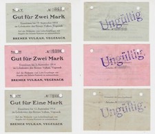 1 - 2 marki banknot duży banknot bremer wulkan, worek wegetariański seria III - V (137425)