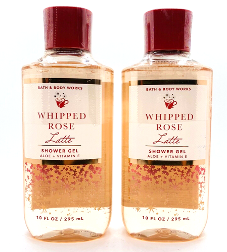 2er-Pack Bath & Body Works WHIPPED ROSE LATTE Duschgel Waschgel je 10 flüssige Unzen  - Bild 2 von 3