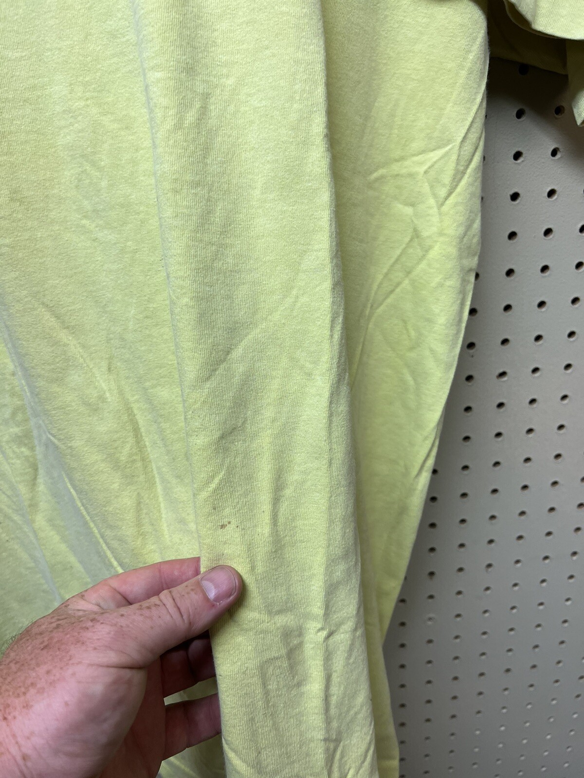 T shirt vintage biglietto fila anteriore XL giallo concerto New Hampshire *così com'è