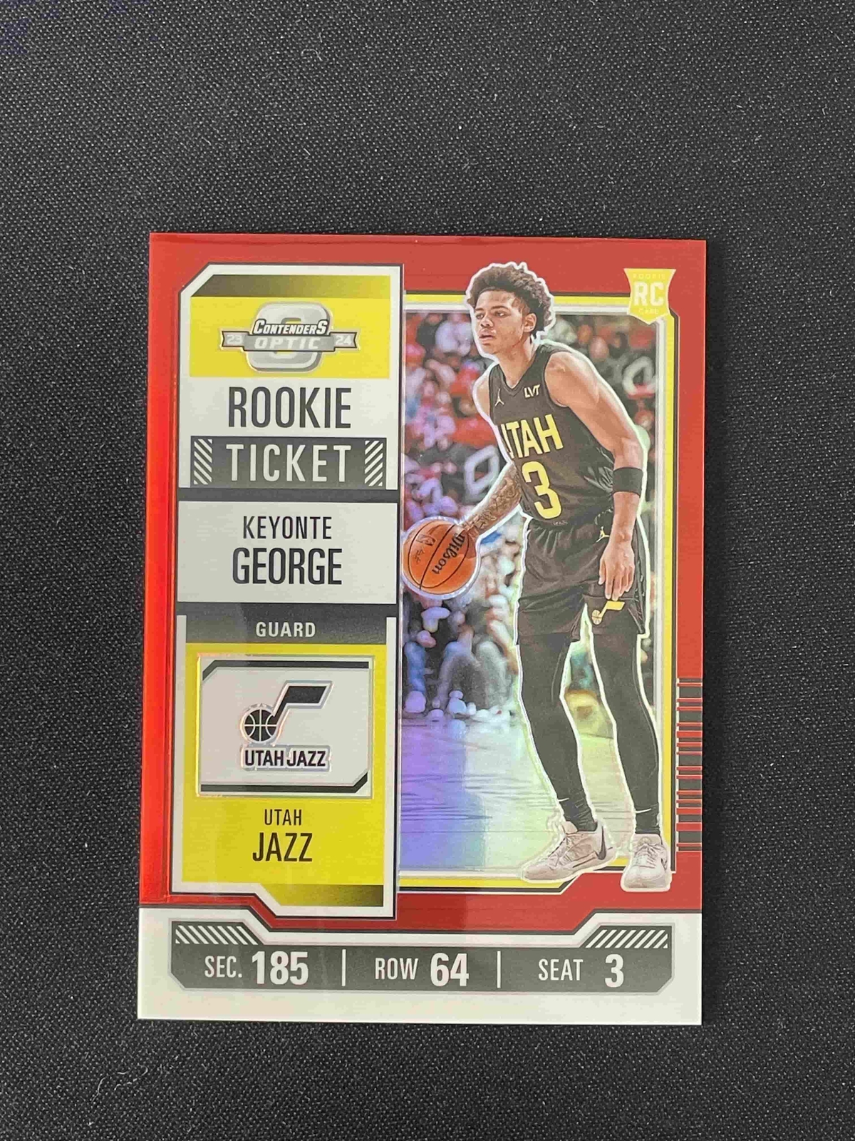 Keyonte George 2023-24 Panini Contenders Optic Season Ticket Red #5