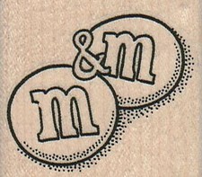 Double M 2 x 1 3/4" Rubber Stamp, Words and Phrases Stamp