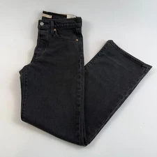 Levi's Premium Women Wedgie Bootcut High Rise Button Fly Jeans  27x32  Black NWT