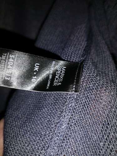 New Marks and Spencer m&s linen mix wrap cardigan waterfall UK 10 slate - Picture 4 of 10