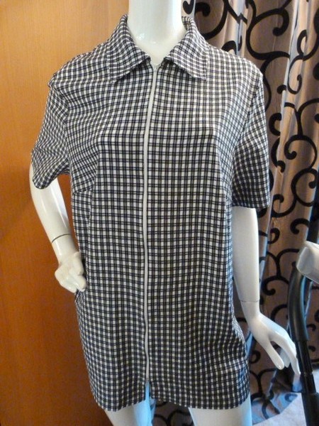 Bluse Grandiosa, Gr. 46, schwarz-weiss kariert