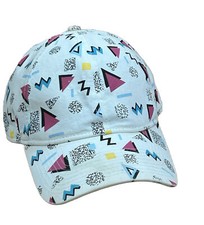 New Era 9Twenty White 90  s Theme 90  s Retro Print Strap Back Hat Cap