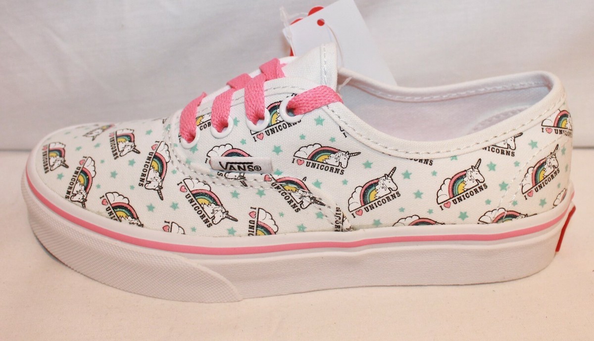 KIDS VANS AUTHENTIC UNICORN WHITE STAR TRAINERS